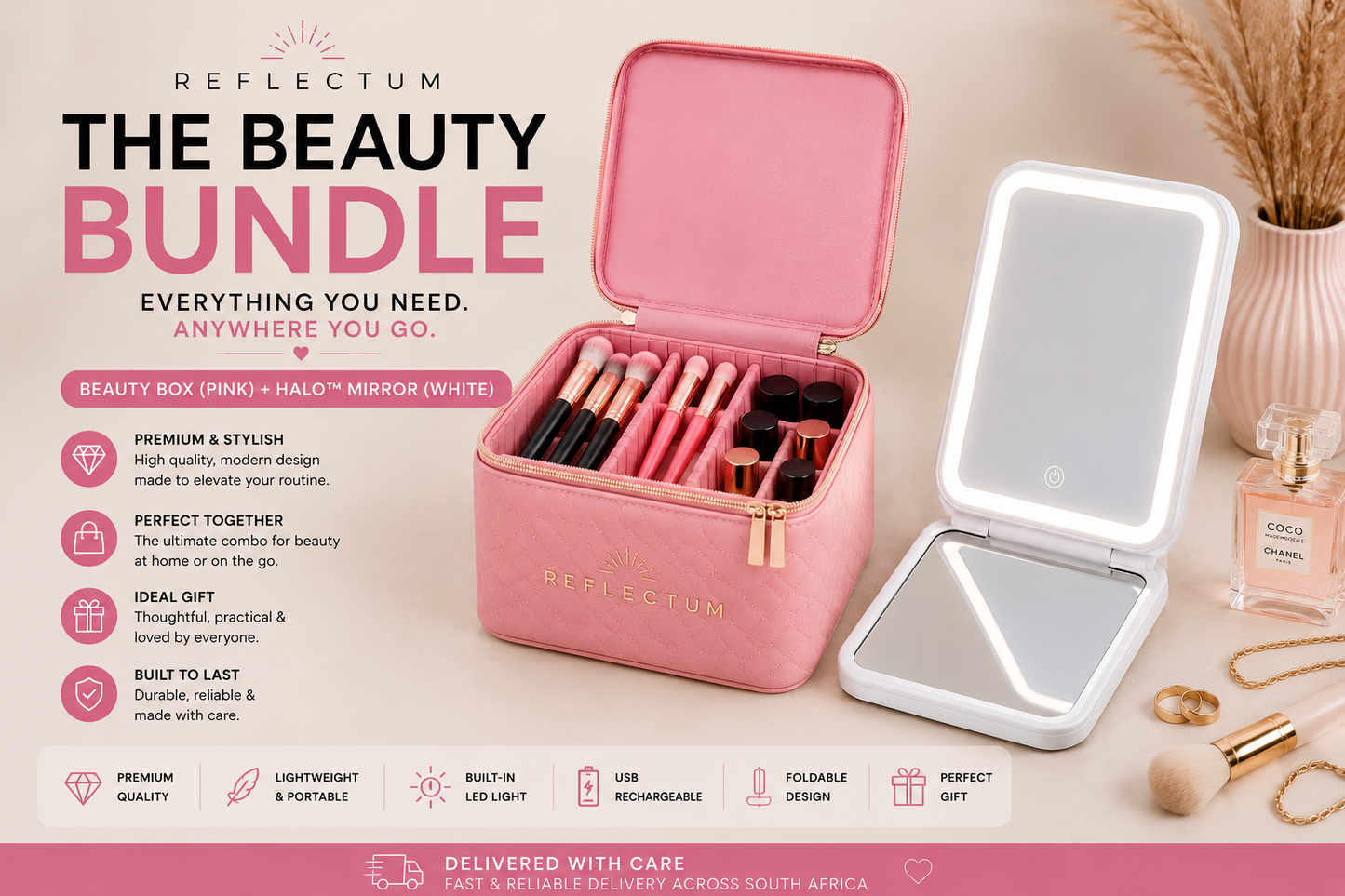 Reflectum beauty bundle-The Beauty Box + The Halo Mirror